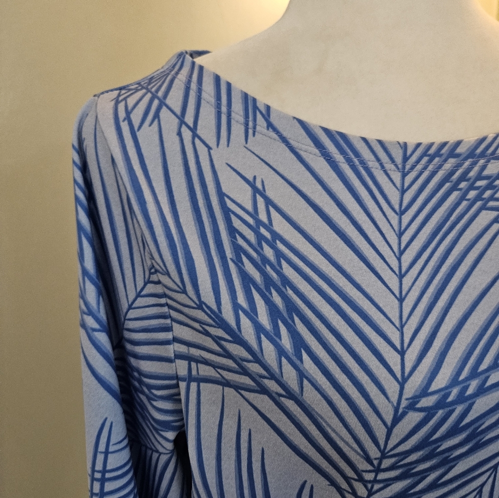 Vineyard Vines Sankaty Simple Boatneck Tee Blue Women's Top Size Medium M - Picture 7 of 12